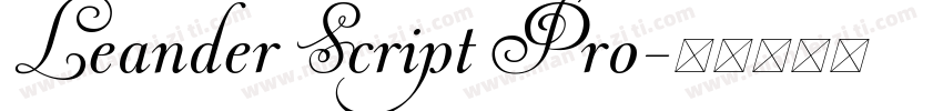 Leander Script Pro字体转换